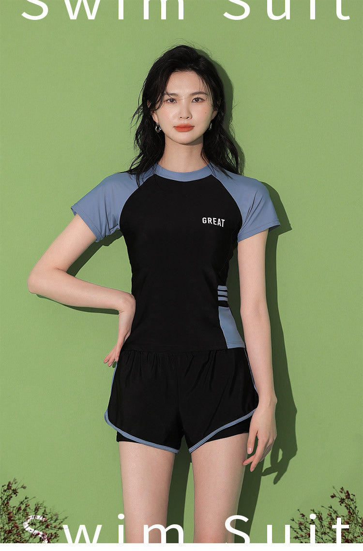 [Hot-Selling Item] Women's Swimsuit Split Large Size Fat mm Conservative Student High-End Hot Spring Boxer Swimsuit