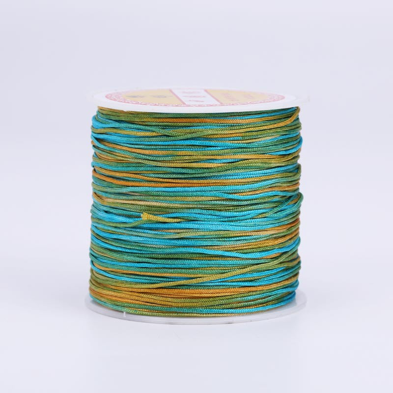 Gradient Colored Jade Thread No. 72, 100m Pieces, DIY Handmade Braided Bracelet Cord, Multicolor Gradient Bracelet Weaving Cord