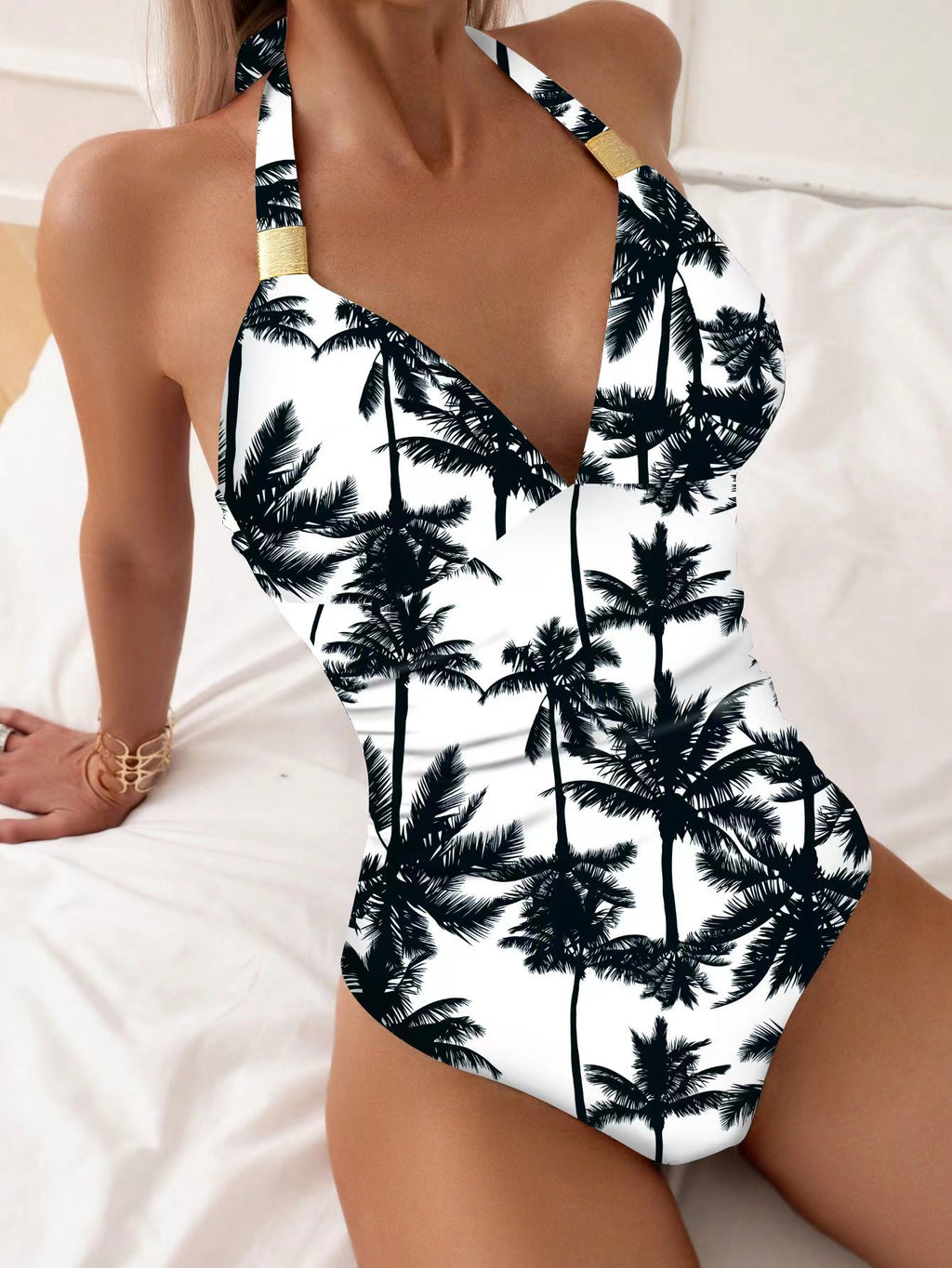 Maillot de Bain Une Pièce Femme – Gainant, Séchage Rapide, Style Européen