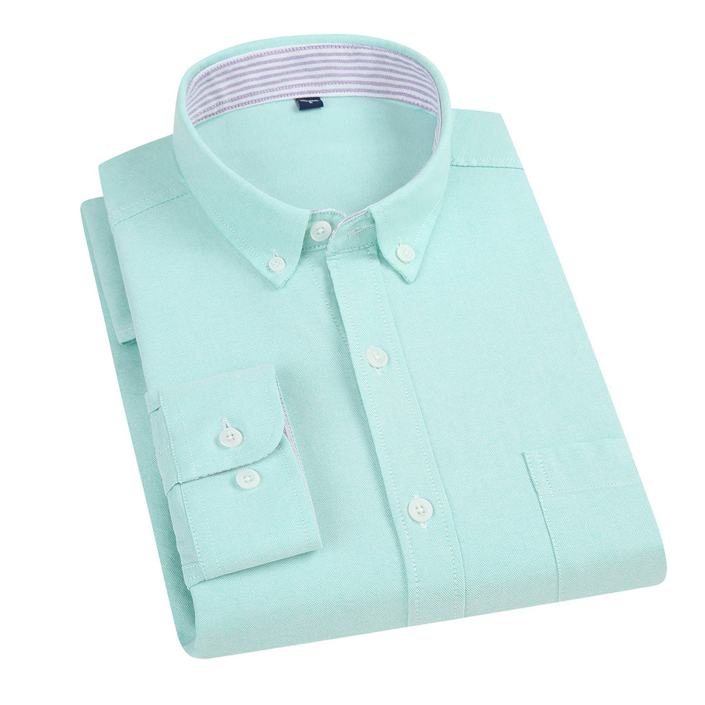 Dongyu Men's Spring and Autumn New Shirt Oxford Spinning Shirt Japanese Style Men's Casual Long Sleeve Cotton Shirt Jacket for Men