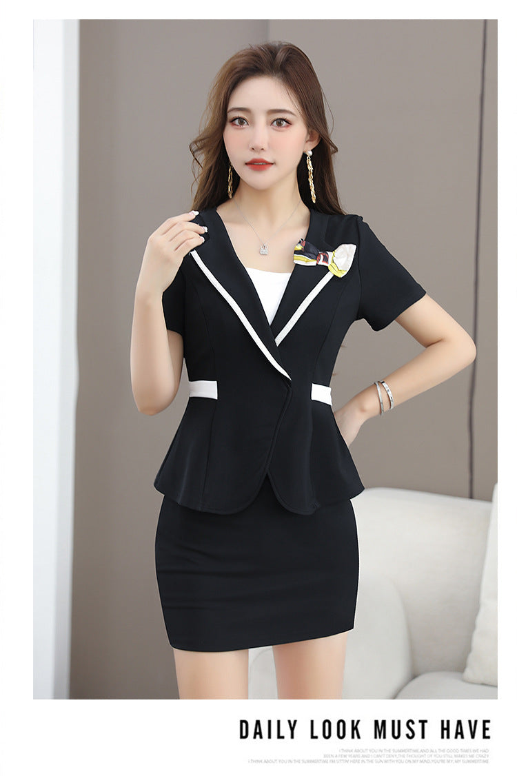 New Foot Therapy KTV Technician Work Clothes Skirt Slim-fit Slimming Two-piece Massage Elegant Health Suit
