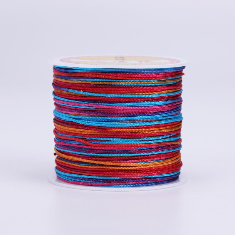 Gradient Colored Jade Thread No. 72, 100m Pieces, DIY Handmade Braided Bracelet Cord, Multicolor Gradient Bracelet Weaving Cord