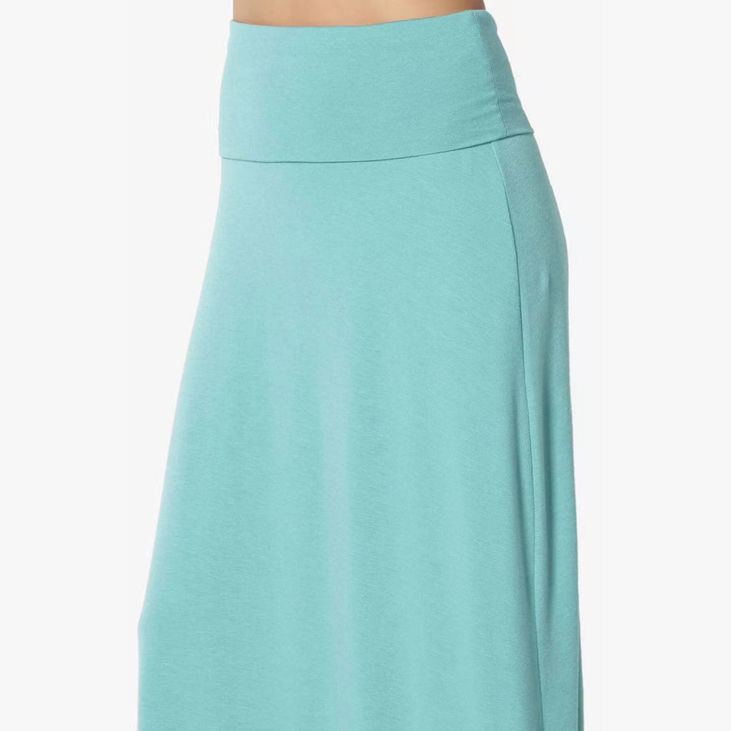 Jupe Longue Taille Haute Femme – Coton Confortable, Style Casual Élégant