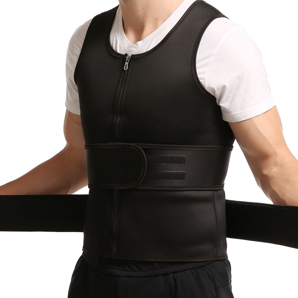 Amazon Men's Sports Body Shaper Neoprene Belly Tinting Vest Sweat-popping Fitness Tunic