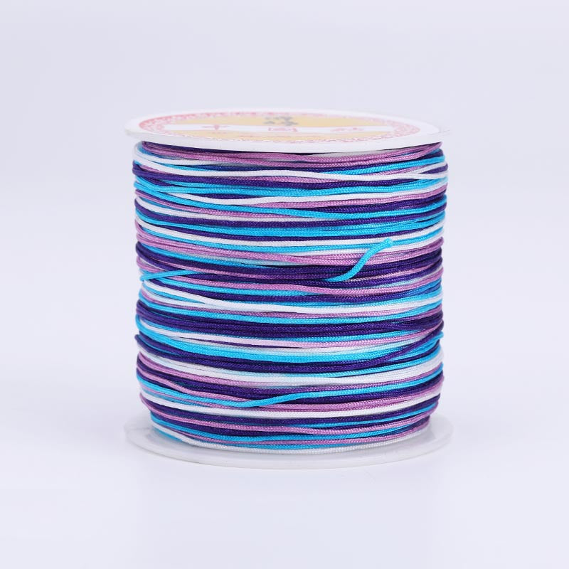 Gradient Colored Jade Thread No. 72, 100m Pieces, DIY Handmade Braided Bracelet Cord, Multicolor Gradient Bracelet Weaving Cord
