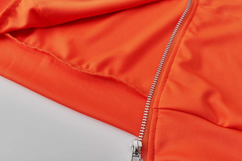2024 cross-border autumn and winter European and American women's fashion sports leisure solid color suit personality zipper pocket two-piece set