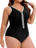 Sexy Backless V-Neck One-Piece Swimsuit Bikini Cross-Border Swimwear Exposed Back Integrated Design Sportswear And Accessories