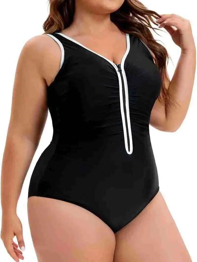 Sexy Backless V-Neck One-Piece Swimsuit Bikini Cross-Border Swimwear Exposed Back Integrated Design Sportswear And Accessories