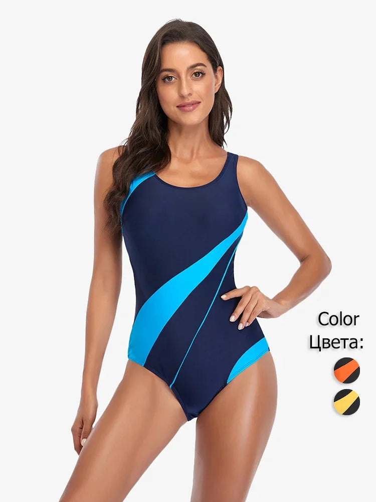 25 Color-Riseado Sport One-piece Swimwear Women 1 Pieces Swimming Surf Ladies Indoor Korean Swimsuit Plus Size Pool Bath Suit