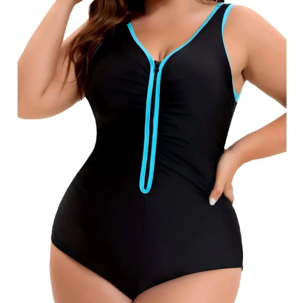 Sexy Backless V-Neck One-Piece Swimsuit Bikini Cross-Border Swimwear Exposed Back Integrated Design Sportswear And Accessories